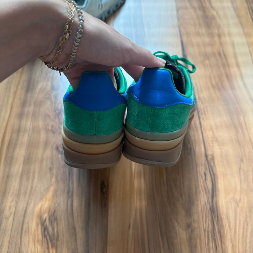 Gazelle Bold Platform Womens Lifestyle Shoes (Green/ Blue) - Picture 3 of 6